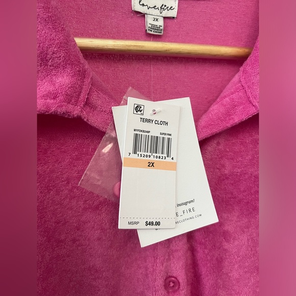 Love, Fire Terry Cloth Dress NWT - Picture 5 of 7